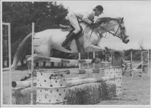 A passion for show-jumping, this photo of Dan was taken in 1972.