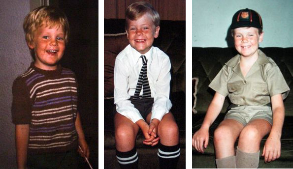 A young chap, his first day at school and Scout Donald.