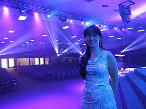 Nereen Bradshaw creates beautiful lighting at Maranatha Church