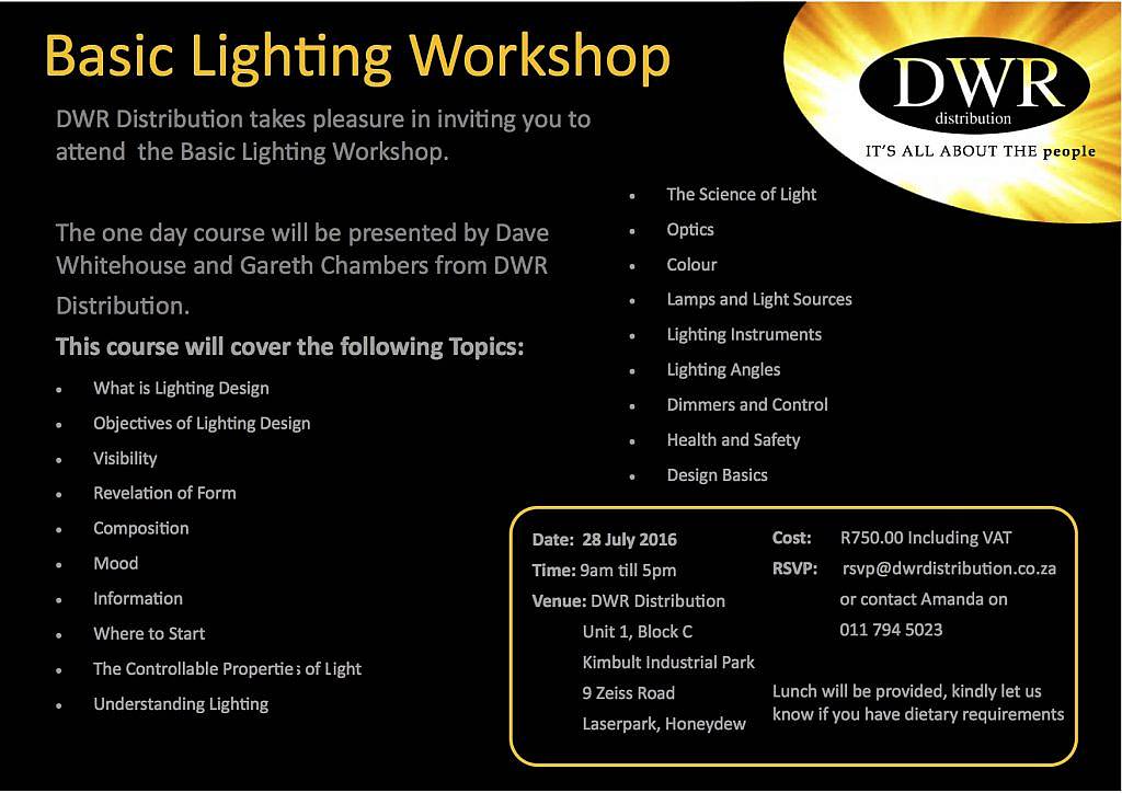 Basic Lighting Training Invite 28 July 2016 copy