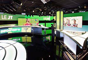 New INFOSPORT+ TV studio equipped with Robert Juliat Tibo LED profiles