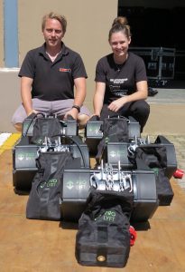 Eventech’s Wynand Veldsman and Tanya Duvenage with their twelve new Prolyft Aetos motors copy 2 1