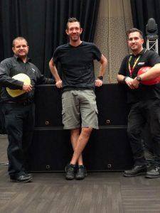 DWR Distribution's Chris Pugh and Selby's Posing with L-Acoustics Kara