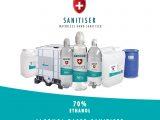 Sanitiser, both small and large orders, available from DWR