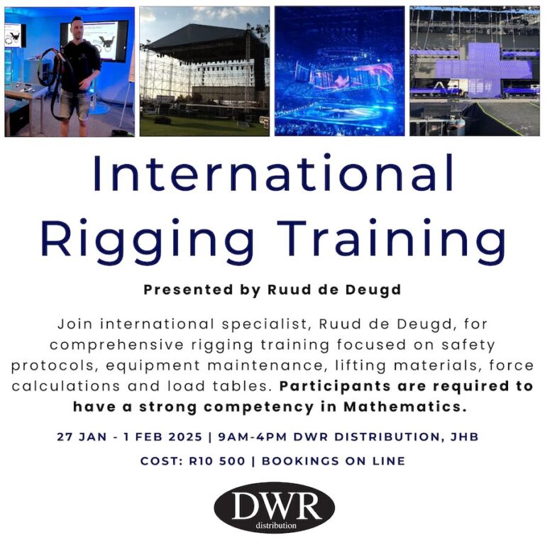 International Rigging Training Returns to South Africa DWR