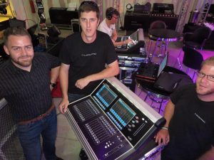 Kyle Robson (DWR) with Petru Palmer and Jasyson van Heese from Festival Sound
