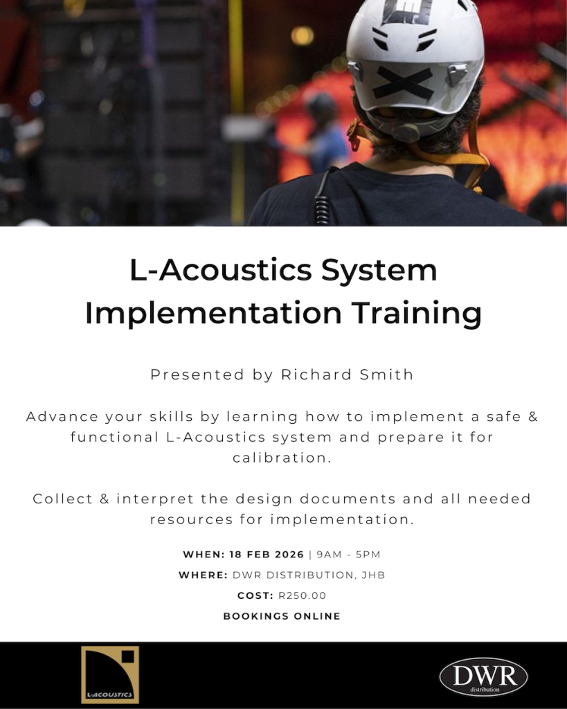 L-Acoustics System Implementation training, JHB - DWR Distribution