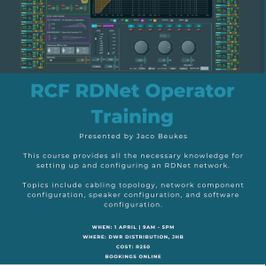 RDNet Operator Training, Johannesburg